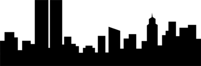 new york city skyline black and white illustration | Paon The Fly