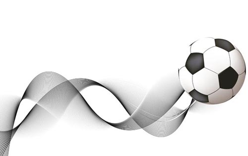 Soccer Ball with Abstract Wave Background free vector sport ...