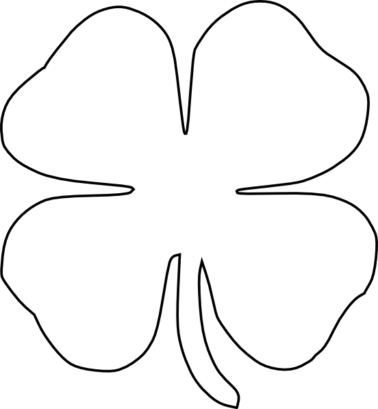 Printable Large Four Leaf Clover Template