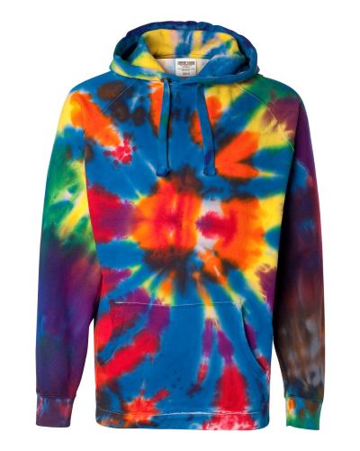 Custom Rainbow Multi-Color Cut-Spiral Hooded Sweatshirt by Tie ...