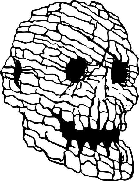 Rock Skull SVG Downloads - Outline - Download vector clip art online