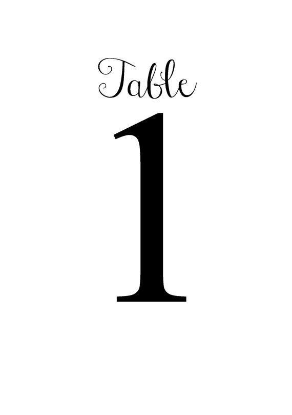 Table Number Template - ClipArt Best