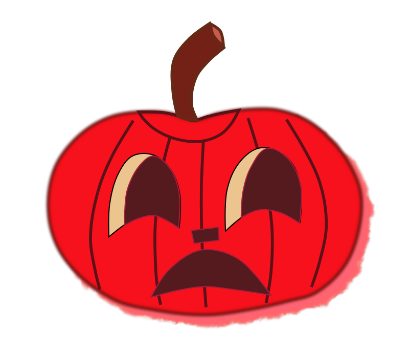 Clipart - Halloween faces for pumpkins, red
