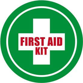 Signs | Floor | Durastripe 16" Round Sign - First Aid Kit ...