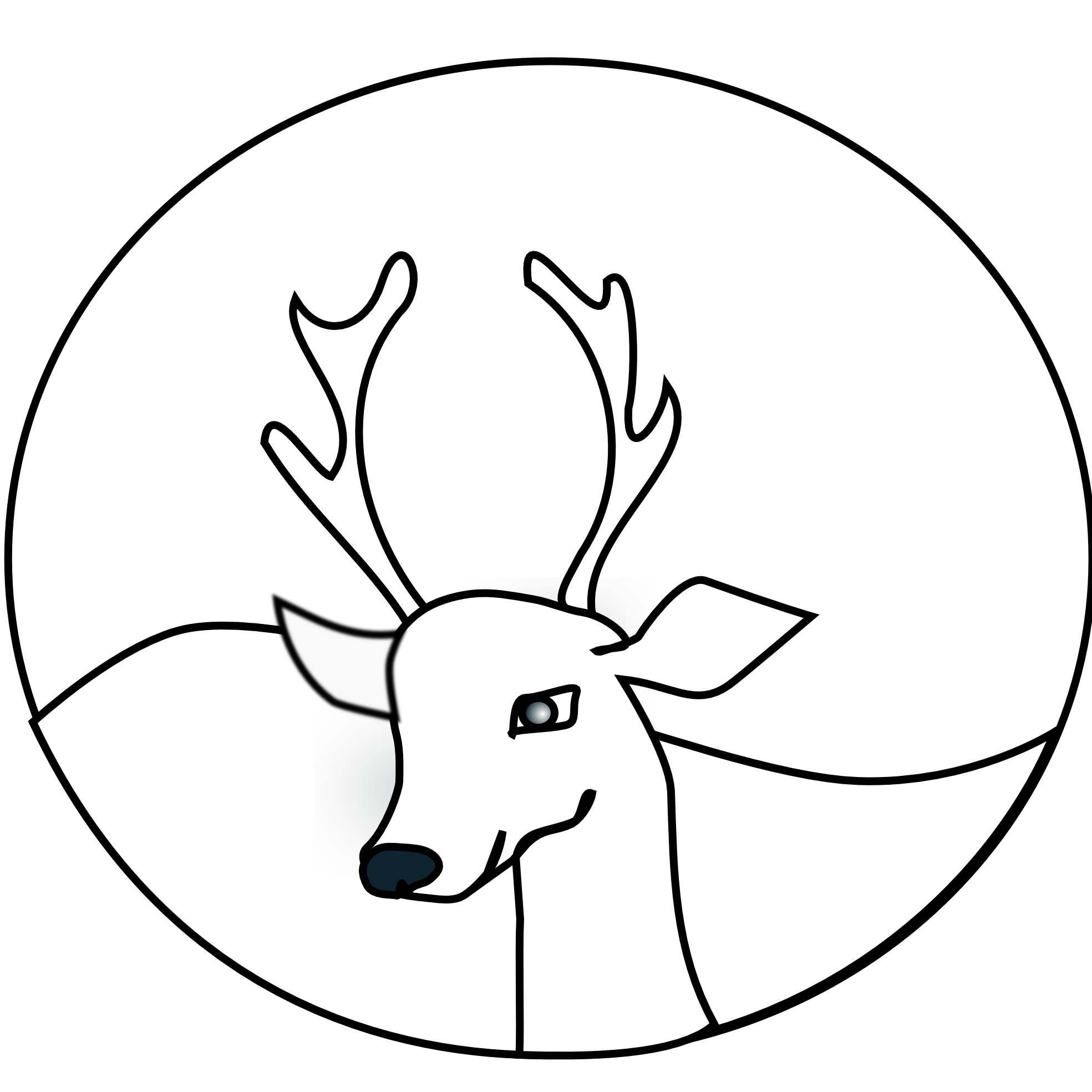 free black and white reindeer clipart - photo #43