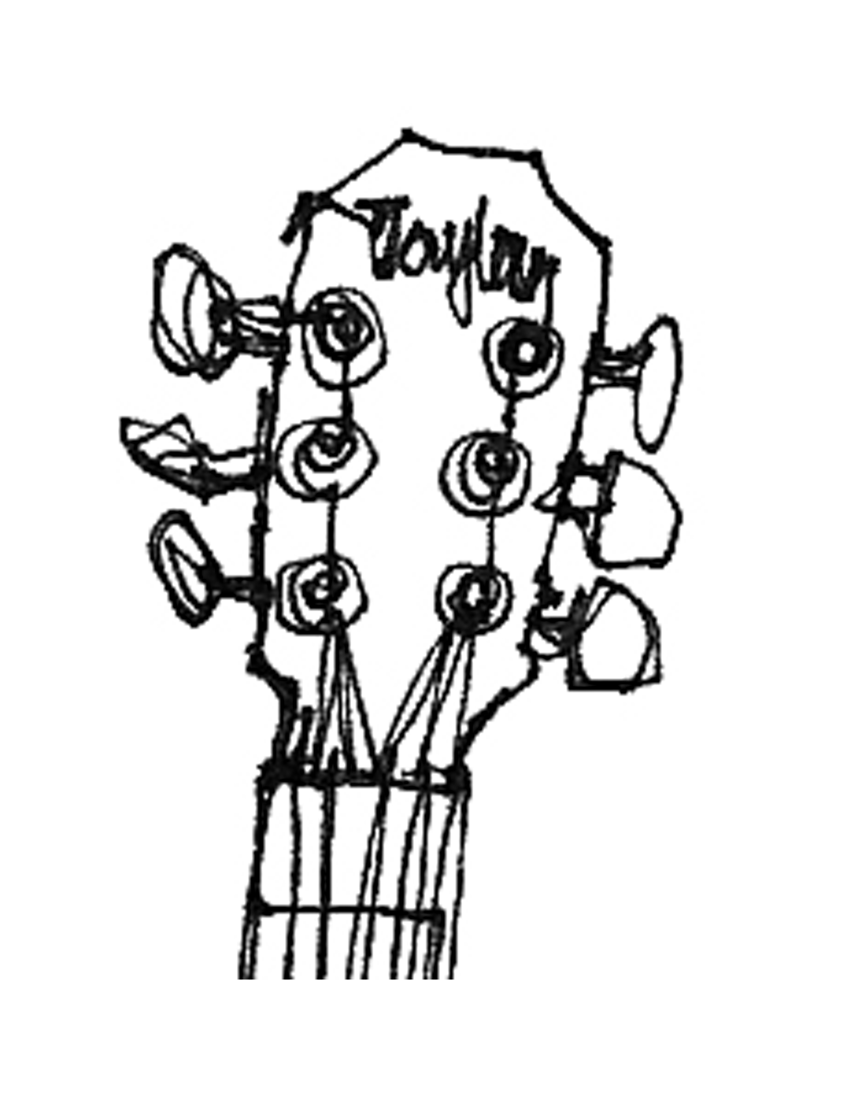 Guitar Line Drawing - ClipArt Best