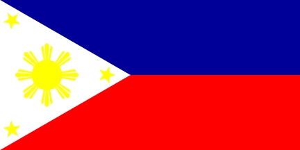 Philippines Tatlong Bituin At Isang Araw Three Stars And A Sun Flag