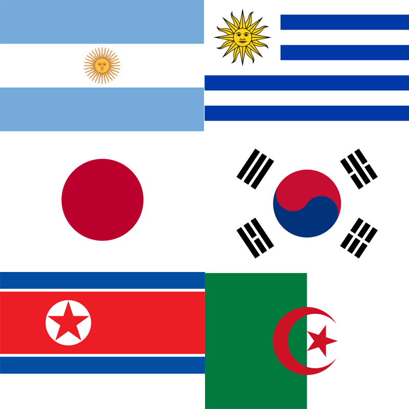 Astronomía en las banderas nacionales del Mundial de Fútbol 2010