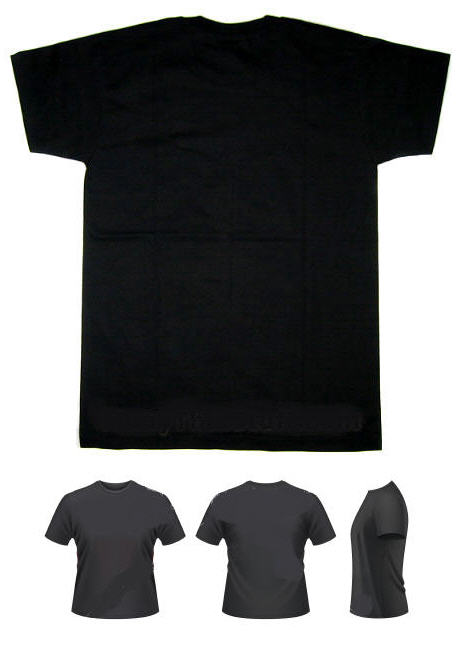 back of plain black shirt
