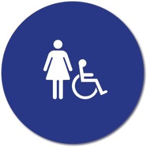 ADA Compliant Restroom Door Signs with Female and Wheelchair ...