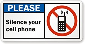Amazon.com: Please - Silence Your Cell Phone (With No Cell Graphic ...