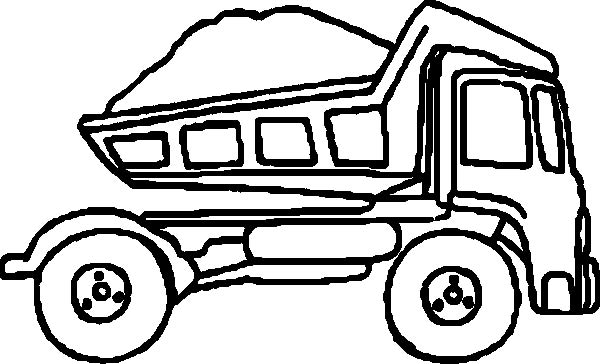 Clipart black and white truck