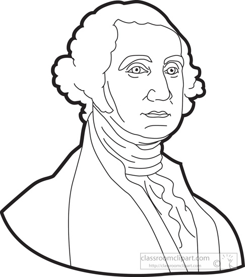 American Presidents : president-george-washington-outline-clipart ...