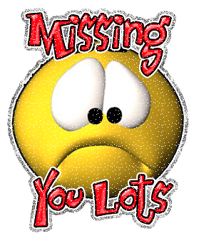 Missing You Lots Emoticon Glitter | DesiGlitters.com