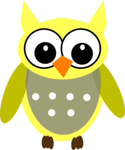 Baby Yellow Owl Clip Art - vector clip art online ...