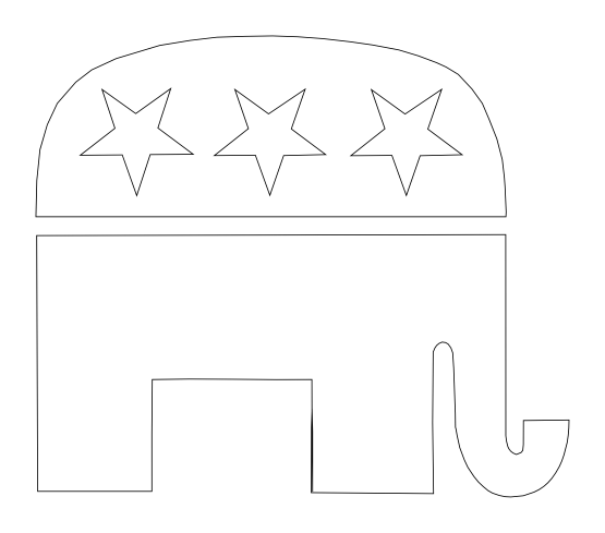 Gop Elephant a Black White Line Art Coloring Book Colouring ...