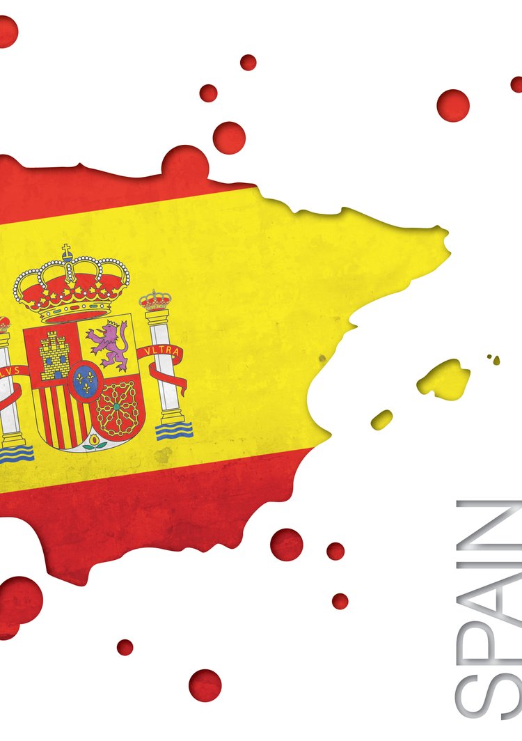 Spanish Flag and Outline