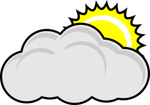 Partly Cloudy Clipart Black And White - Free ...