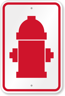 Fire Hydrant Symbol Fire and Emergency Sign, SKU: K-7288 ...
