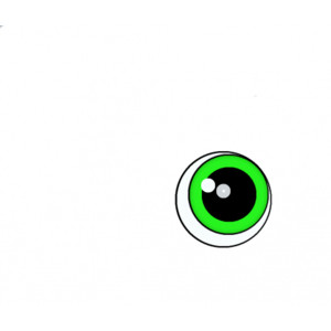 Green Cartoon Eyes - Polyvore