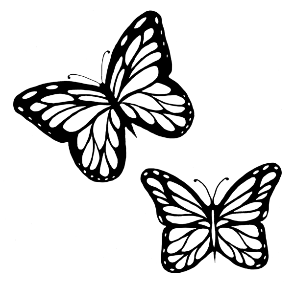 butterfly outline clip art free - photo #50