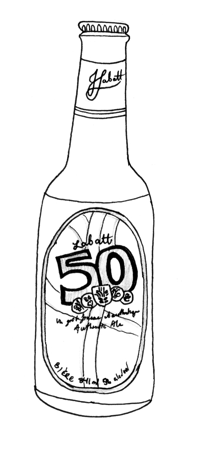 Beer Bottle Line Drawing