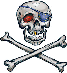 Eye Patch Skull | TattooForAWeek.com - Temporary Tattoos - Fake ...