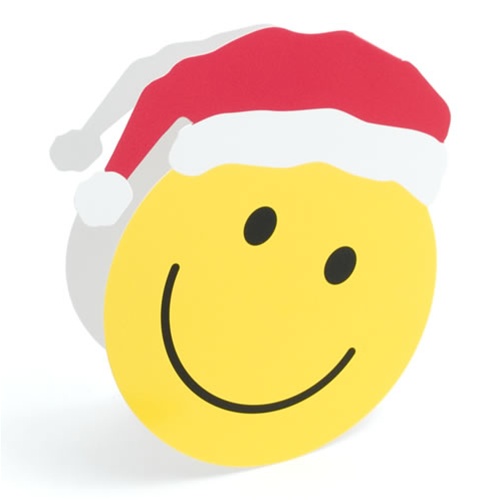 Santa Smiley Face Cut-Out Greeting Card from Characters