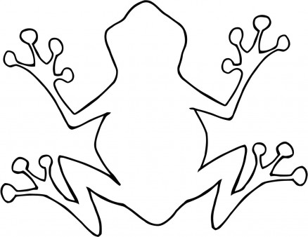 Frog clipart outline
