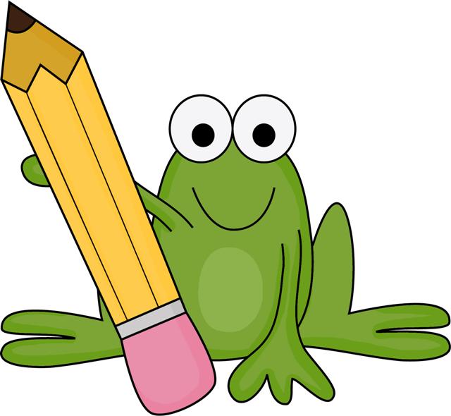 School frog clipart