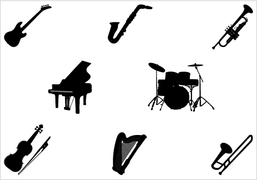 1000+ images about MUSIC SILHOUETTE VECTOR
