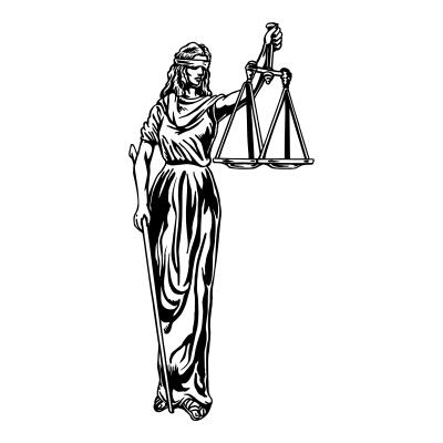 Lady Justice Statue Drawing