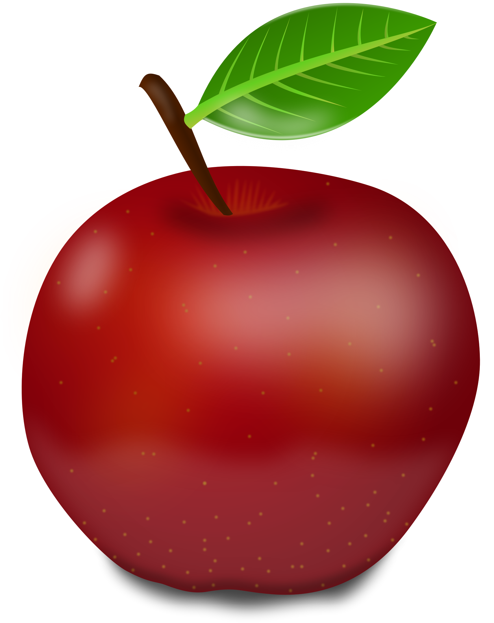 Clipart - Red apple