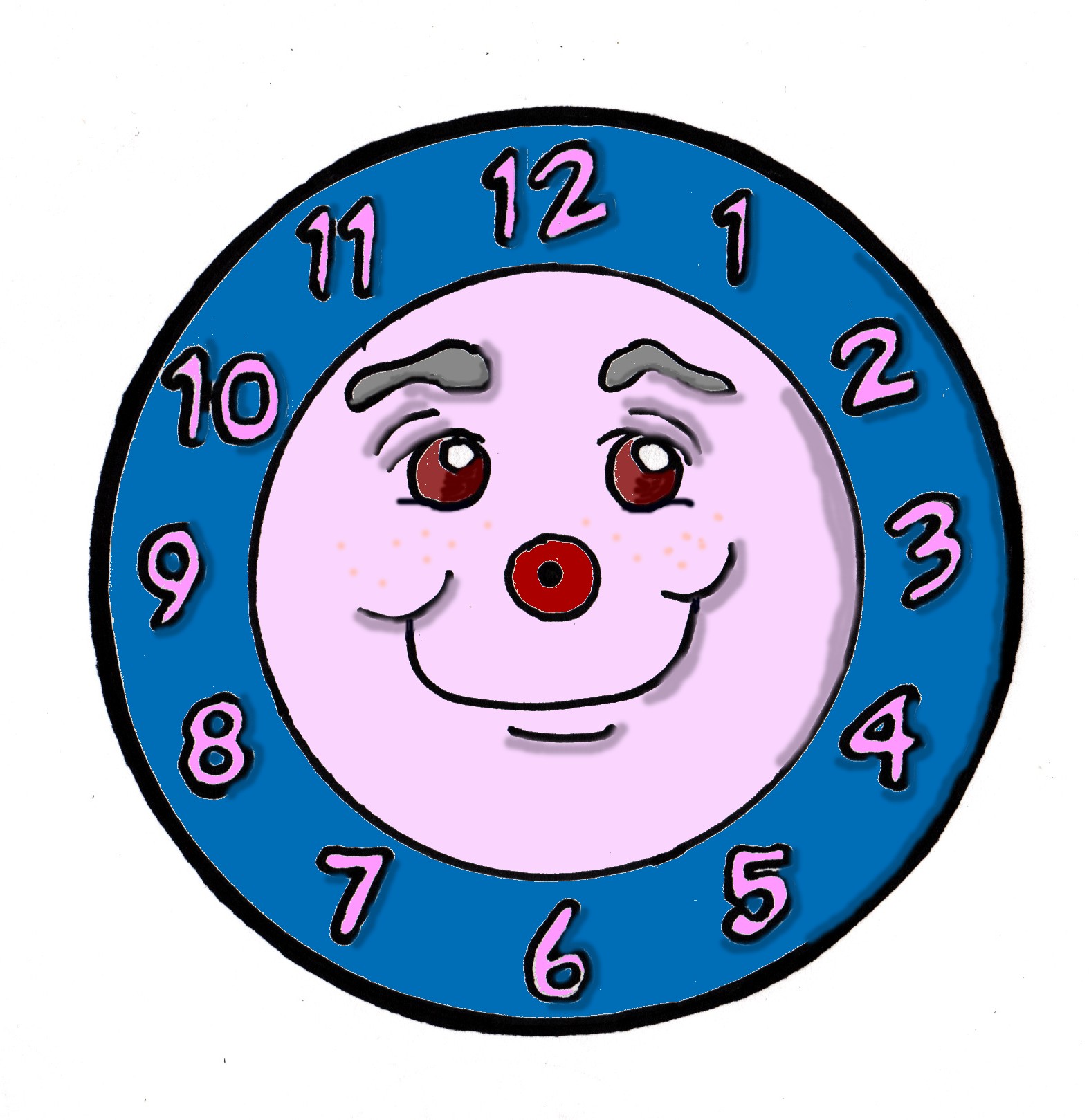 Clock face clipart