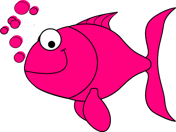 Pink Fish clip art - vector - Free Clipart Images