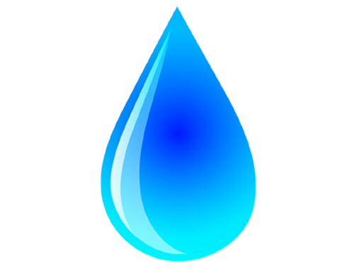 Glossy Blue Water Drop Logo | vector clipart icon