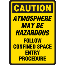 Caution Hazardous Confined Space Sign