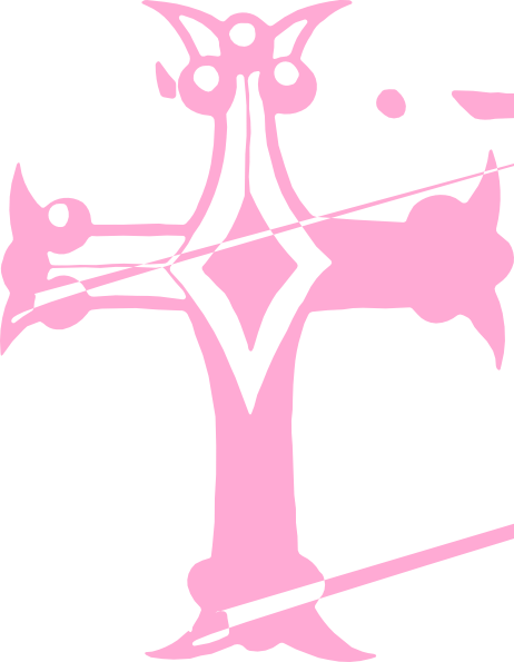 Pink Cross clip art - vector clip art online, royalty free ...