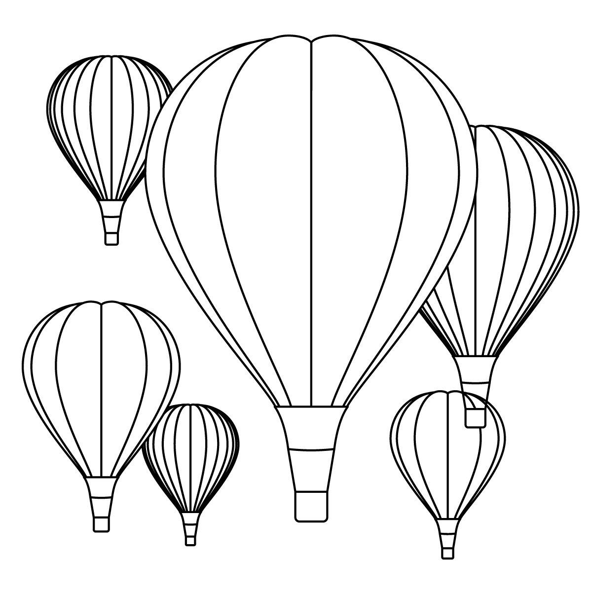 Hot Air Balloon Template Printable