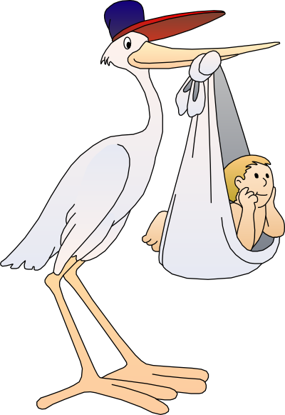 delivery stork clipart - photo #39