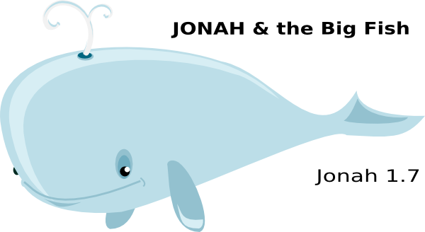 Jonah And The Big Fish clip art - vector clip art online, royalty ...