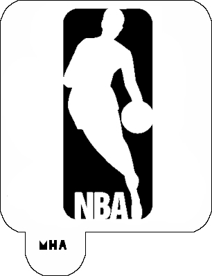 Mr. Hair Art Stencil - NBA Logo