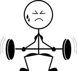 Weightlifter Clipart Image - clip art image of a stick figure boy ...
