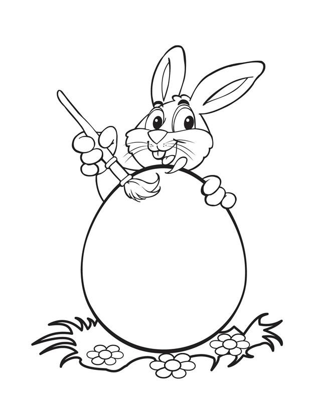 796 views easter bunny painting eggs printable coloring pages