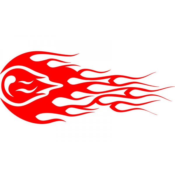 Car Flame Decal Sticker (707) - Red Rock Decals