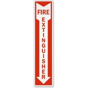 Fire Extinguisher Signs S-1692 Laminated Vinyl Fire and Emergency ...