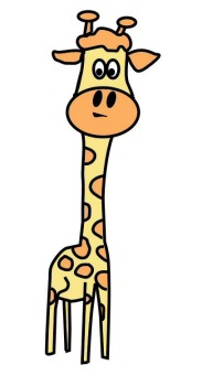 Cute Cartoon Giraffe Eating Leaves From Trees The Background And