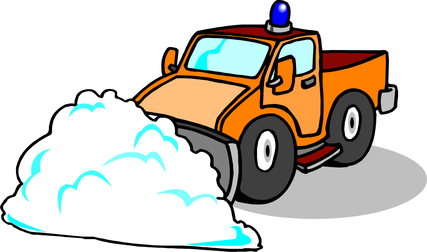 Snow plow cartoon clipart