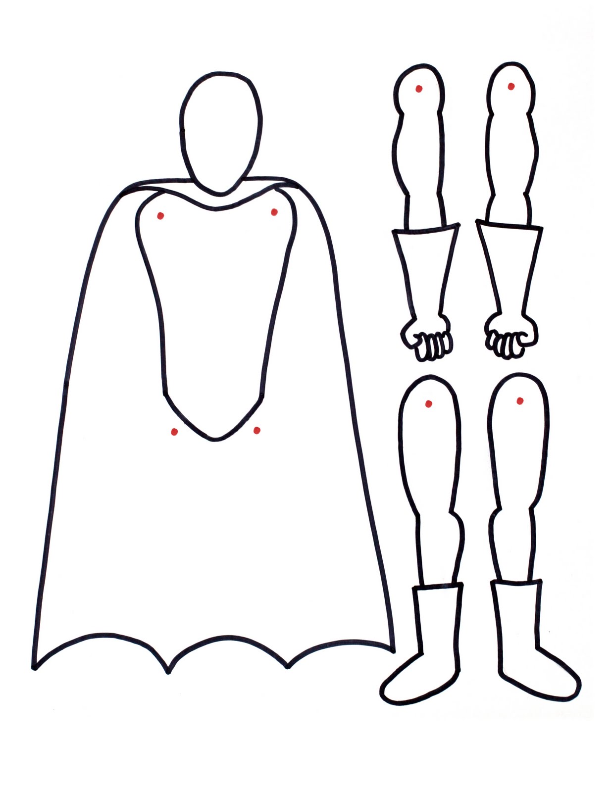 Blank Paper Doll Clipart