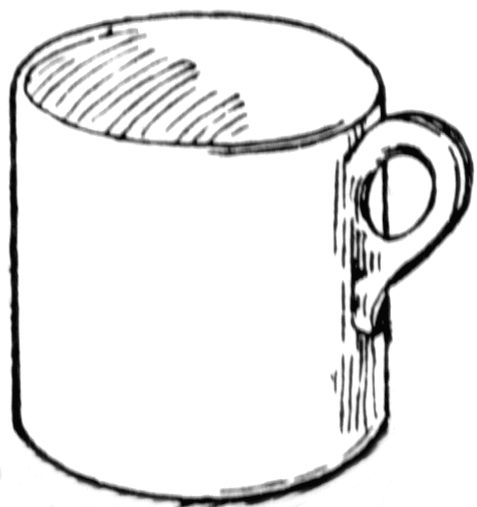 Mug Black And White Clipart